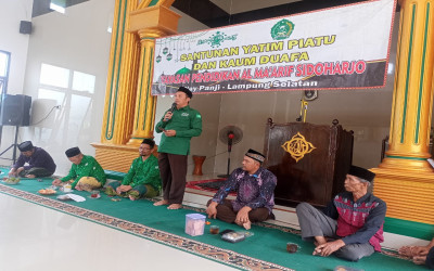 PCNU Batam Bersama YP Al-Maarif Sidoharjo Way Panji Gelar Kegiatan Santunan Anak Yatim